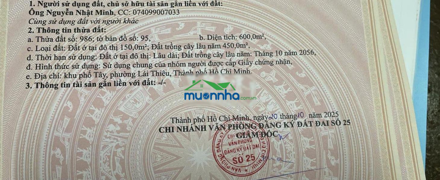 Đất đường vĩnh phú 38, phường lái thiêu, tp. hồ chí minh, diện tích 600m2 - 4