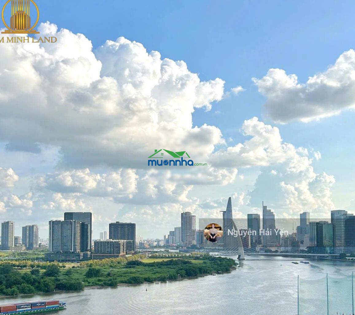 Hải yến nam minh land - cho thuê căn hộ sunwah pearl 1 phòng ngủ, view sông sg + thủ thiêm, nhà đẹp