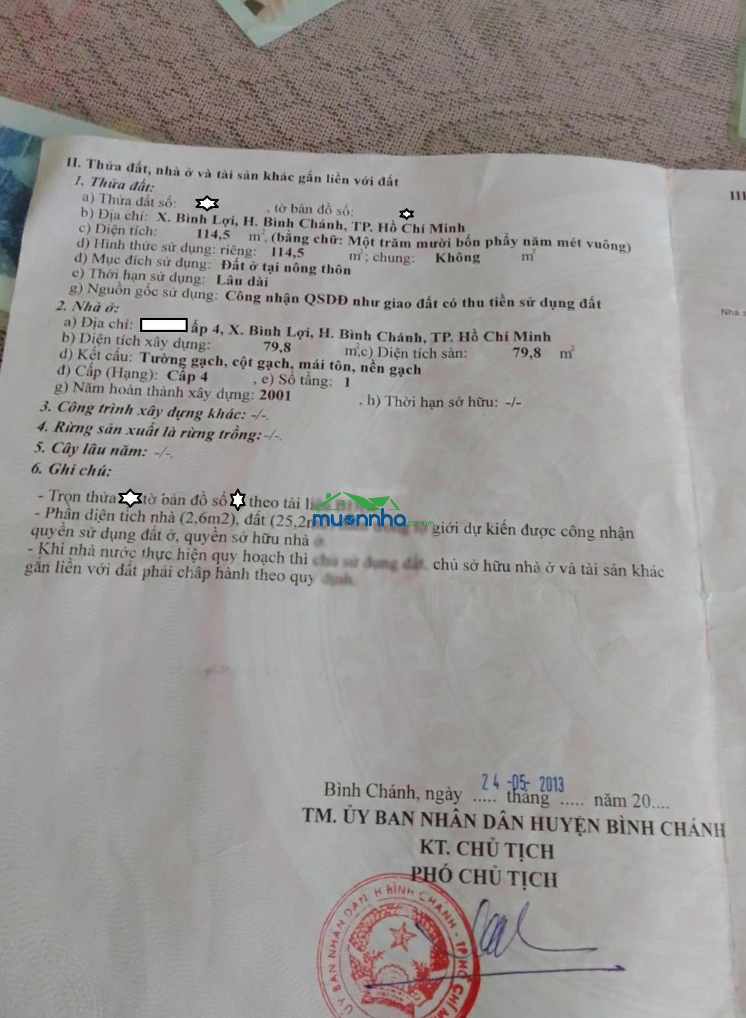 Bán nhà vị trí đẹp 1/ ngắn trần văn giàu 6x19m, shr, hẻm xe hơi thông