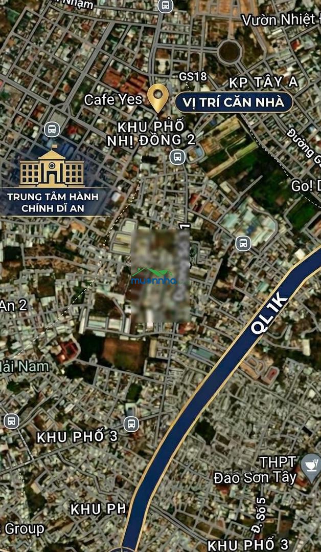 Tìm môi trường tốt cho con cái phát triển? tthc dĩ an ngang 6m - hẻm ô tô tránh 103.5m2 giá 6.5 tỷ