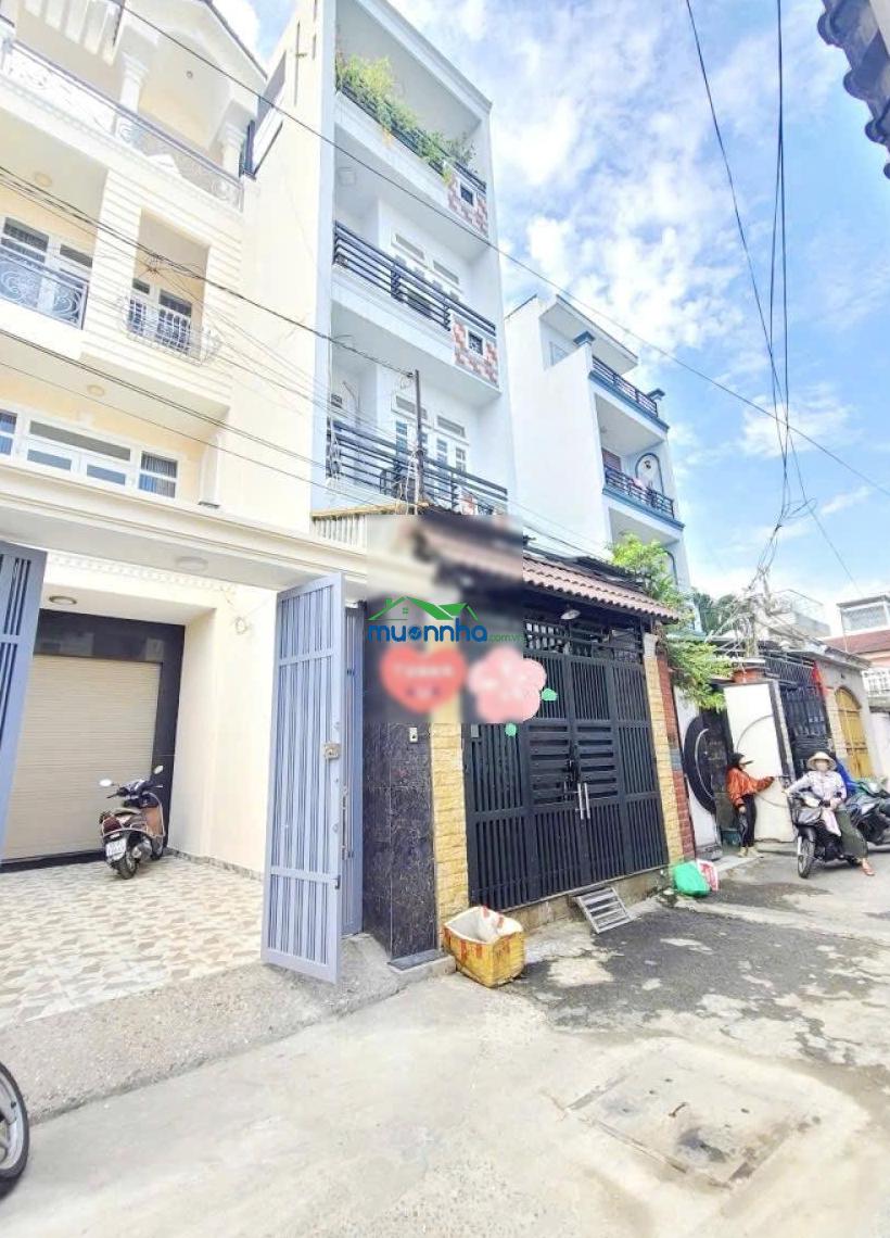 Mặt tiền đường bàn cờ 50m ra trường chinh q12 - nhà đẹp 4 tầng - dt 4m x 25m - xe tải thông - 2