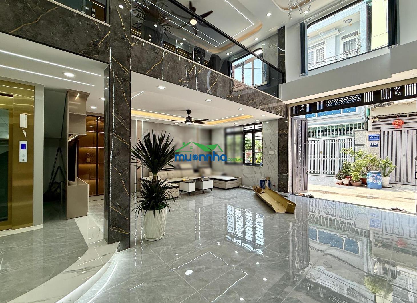 Nhà có thang máy, sát bên công viên, dt: 7x9m, lửng, 3 lầu, 4pn, gara ô tô, sân thượng, 7.19 tỷ - 2