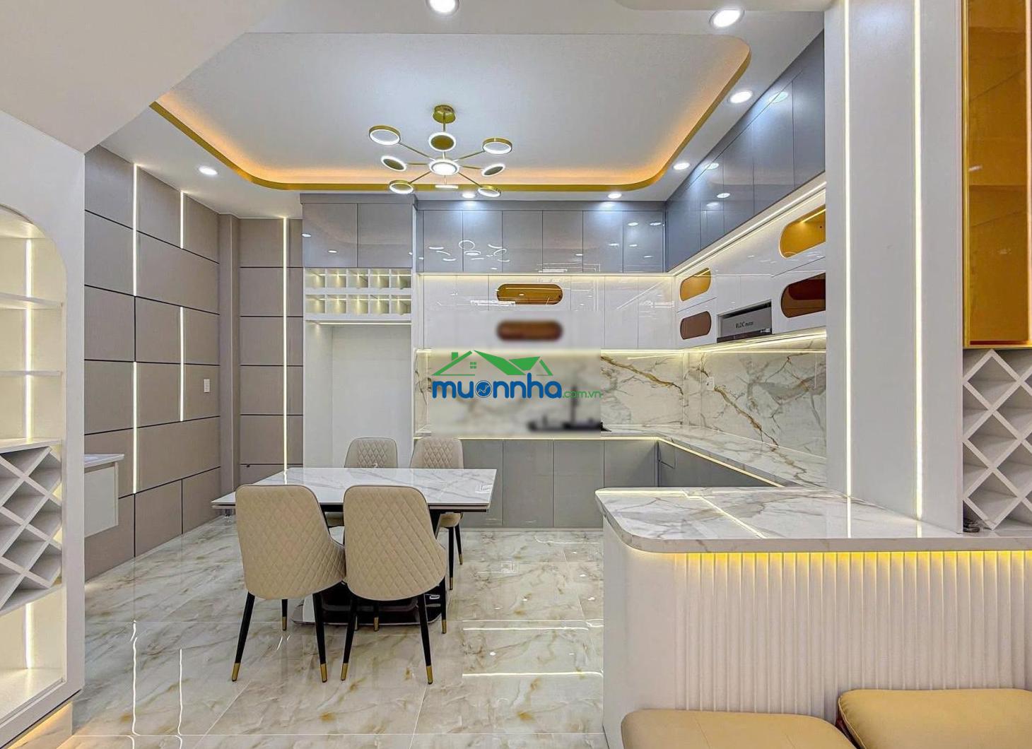 Hot! bán nhà đẹp 3 tầng 5x12m, xe hơi đậu trong nhà, giá 9.99 tỷ gò ô môi, quận 7 kế phú mỹ hưng - 4