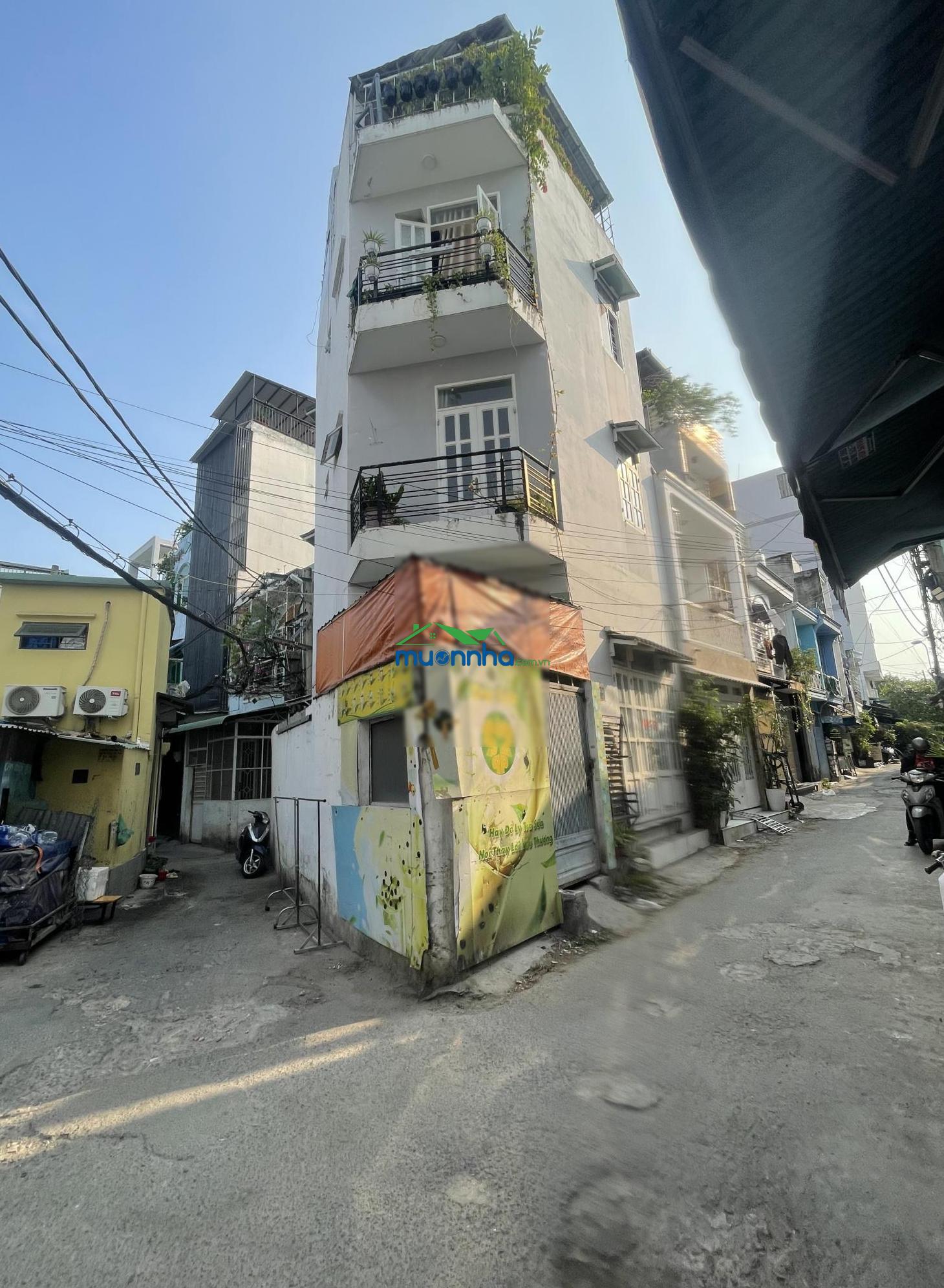 Hẻm xe hơi thông - bình thạnh - gần học viện cán bộ - 4 tầng btct - 45m² - 6pn - chỉ 7.x tỉ - tl.