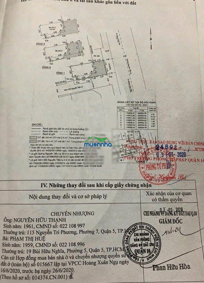 Bán nhà mặt phố tại 207, đường nguyễn tiểu la, quận 10, giá cực chất 12,8 tỷ, 45 m2 - 2