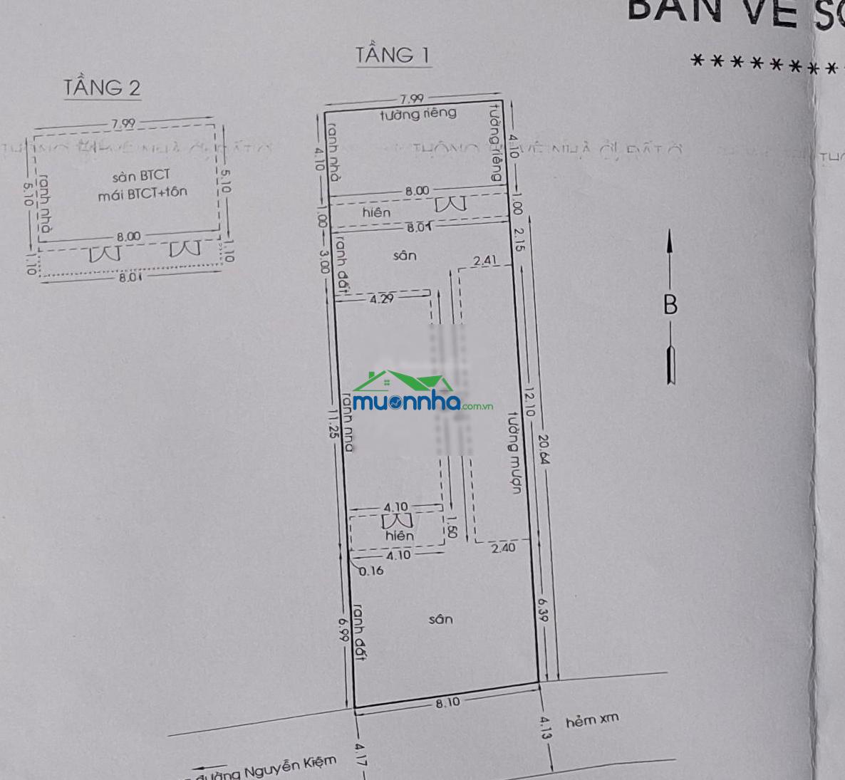 Hxh - nguyễn kiệm ngang 8m cực hiếm - sát sân bay - chỉ 200tr/m2 (209m2) - 4