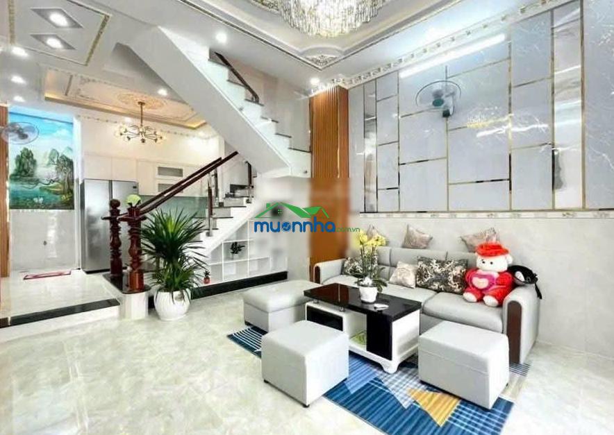 1806 huỳnh tấn phát hxh, 1 trệt 2 lầu sân thượng, 4pn, 4 wc, 4,1m x 12,5m, 50m2 -tặng full nội thất - 2