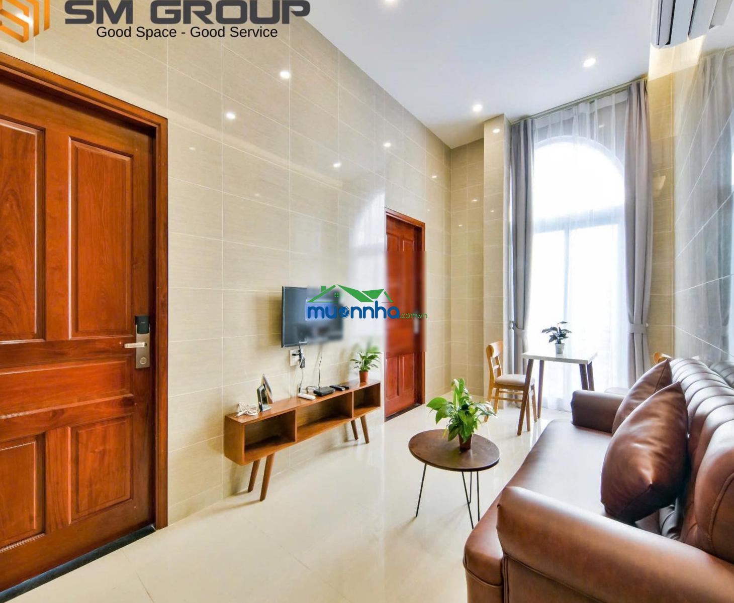 Căn hộ 2 phòng ngủ + phòng khách - balcon phòng ngủ và phòng khách - hầm xe - thang máy - lễ tân