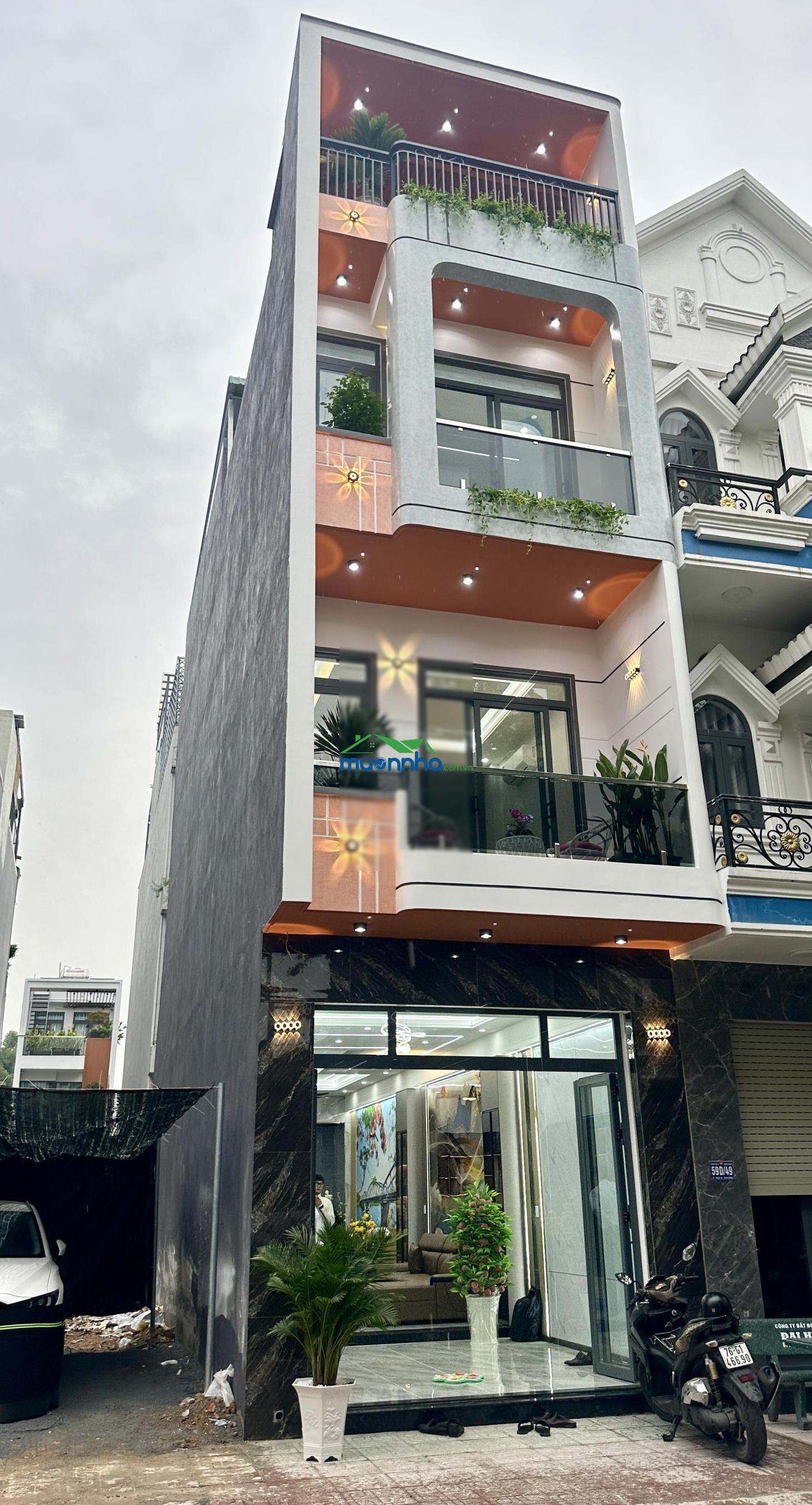 9405 - nhà 1t2 hoàn công kdc gần ngã tư miếu ông cù, bình chuẩn, thuận an - 4pn - full nội thất