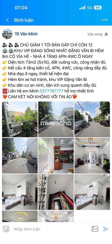 🔥Chủ giảm 1 tỏi bán gấp khu vip đáng sống nhất đặng văn bi trường thọ