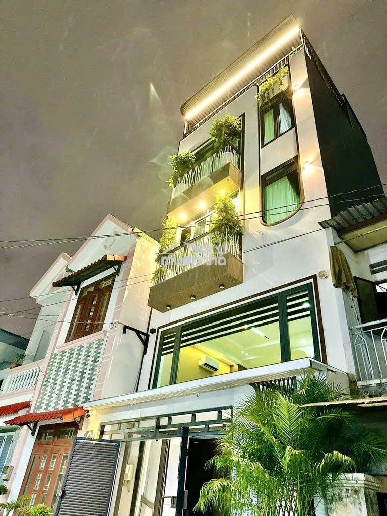 Hơn 6 tỷ, nhà gò vấp ,hxh 8m, gara 2 oto ,5 tầng, 60m2 nội thất nhập
