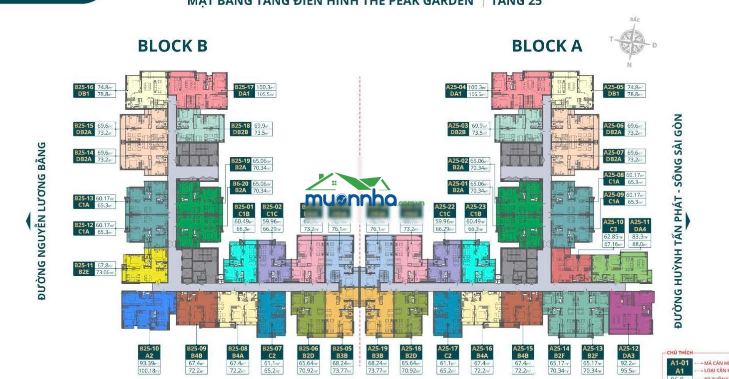 Bán căn hộ the peak garden quận 7, 71m2 2pn, bàn giao cao cấp, nhà đẹp, giá 75tr/m trực tiếp cdt