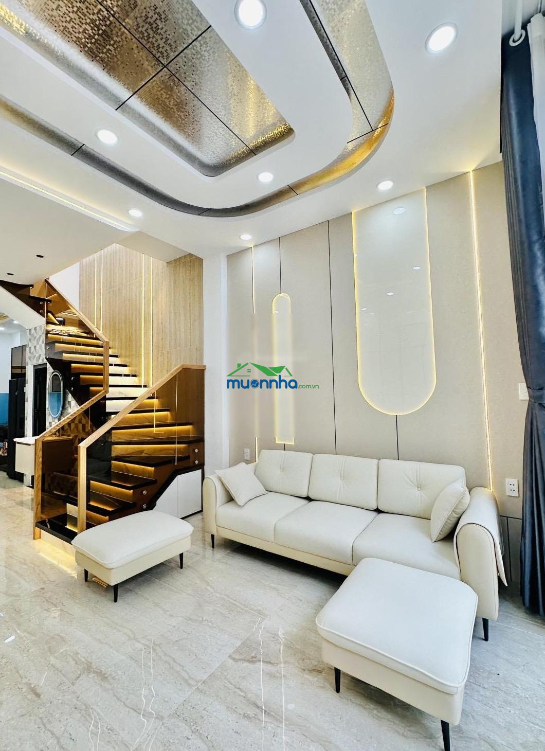 Hẻm khuông việt - cách mặt tiền 1 căn - 4,3x16,5m - 3pn 4wc - nhà mới xây xong - hoàn công đủ