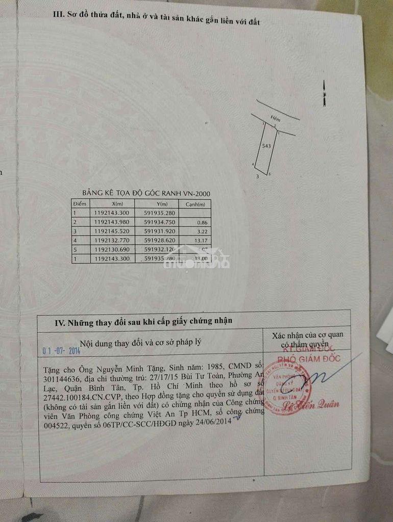 Nhà hẻm 5m 1/ quoics lộ 1, bình tân, hồ chí minh - 2