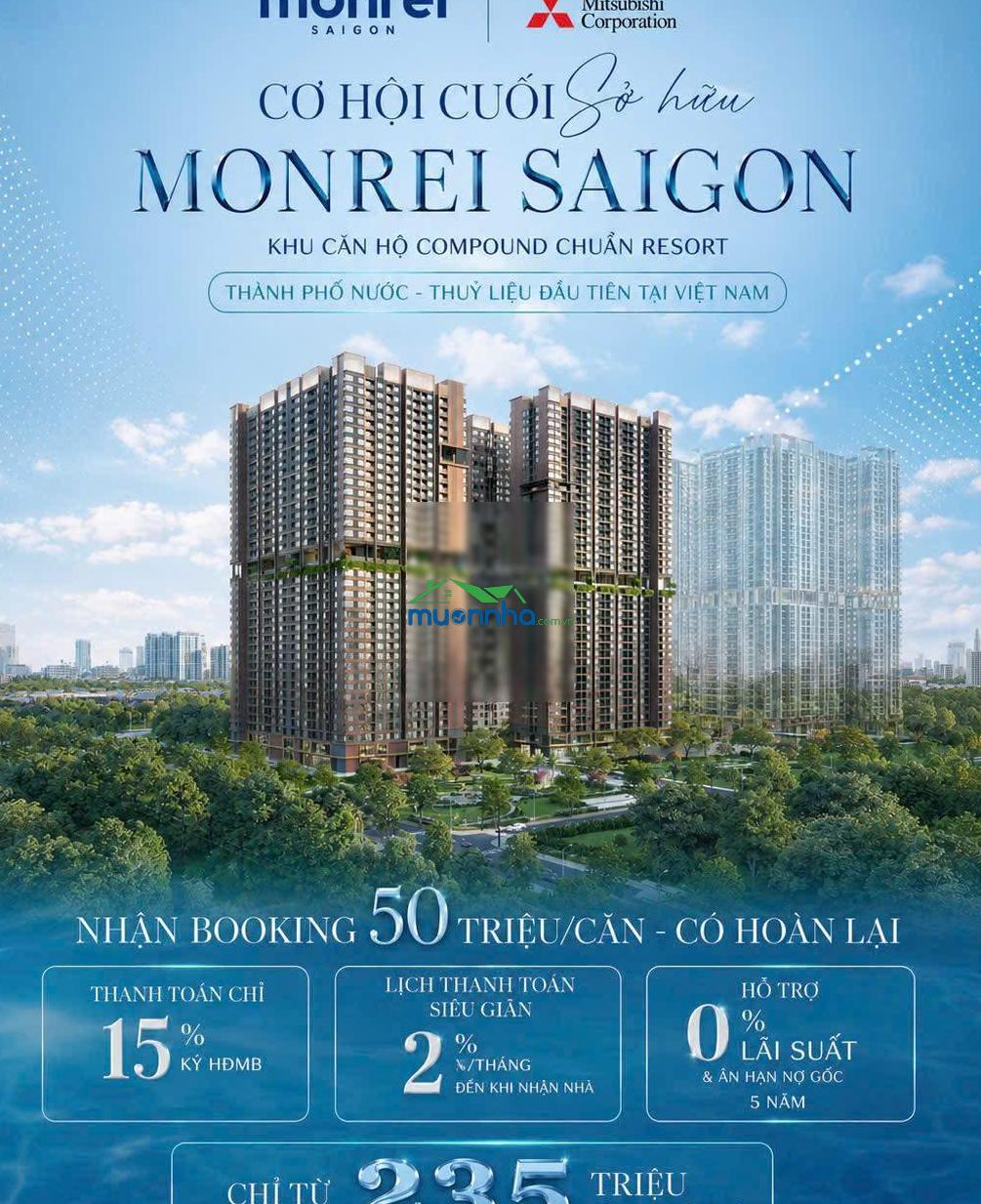 Căn hộ monrei saigon tt15% ký hđmb 52m2 chỉ 1.98 tỷ htls 0% nhận nhà ck cực kỳ cao - 3