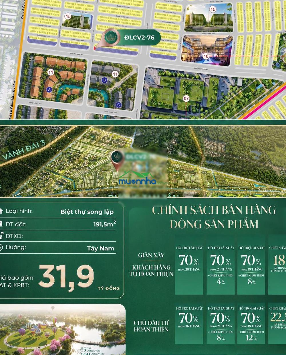 Song lập vip nhất vinhomes sài gòn park góc ngã 4, dt 192m2 giá 31,9 tỷ - 4