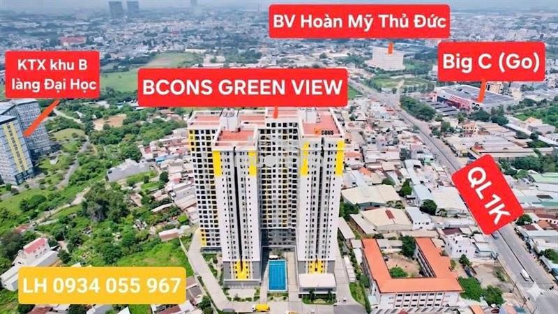 💥Bcons green view - 2tỷ 050tr- căn 2pn/2wc