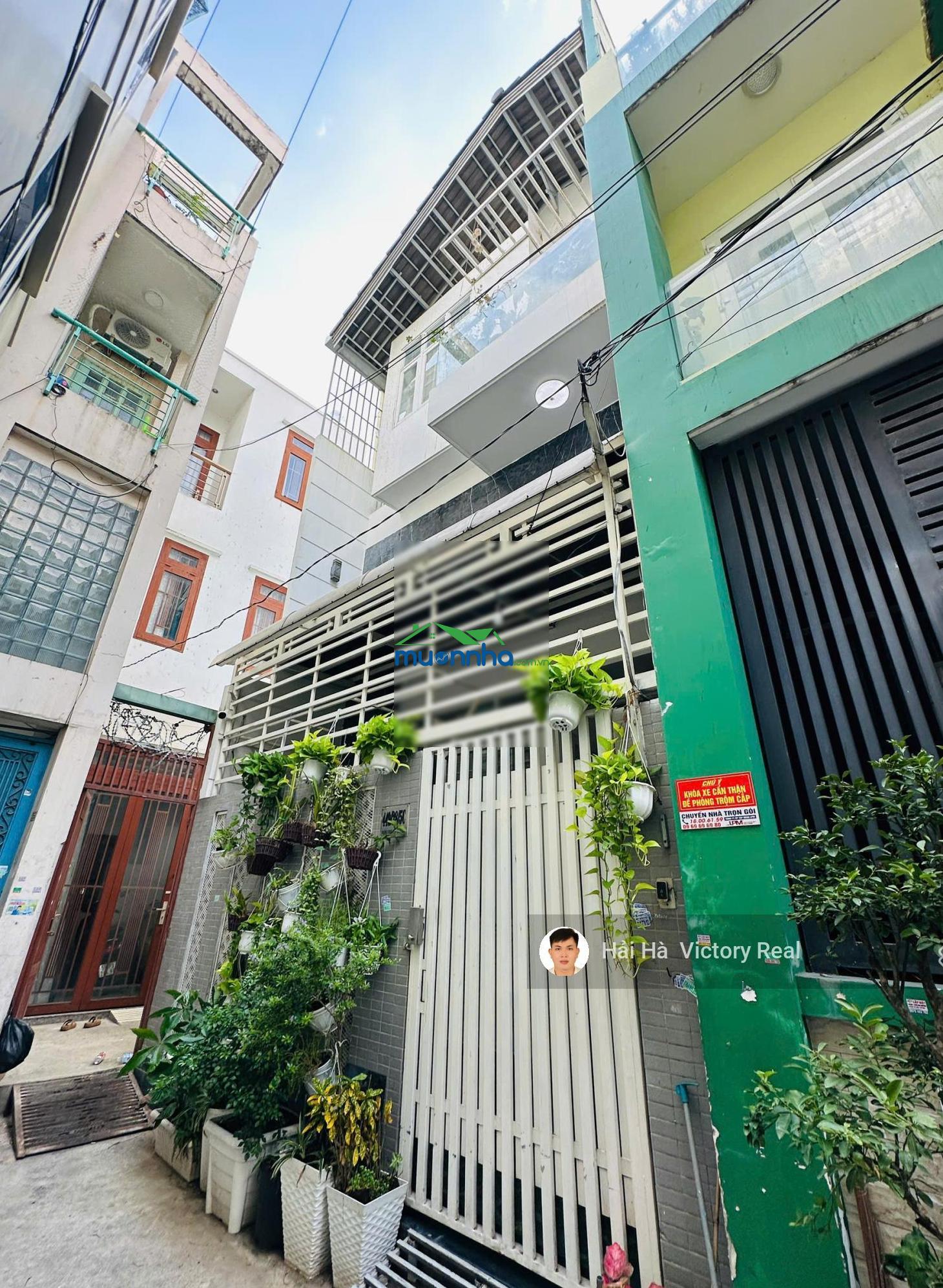 Bán nhà hẻm 449 trường chinh, thông ra 80 ba vân - tân bình dt: 5.05x 12m nhà đẹp 3 tầng vào ở ngay