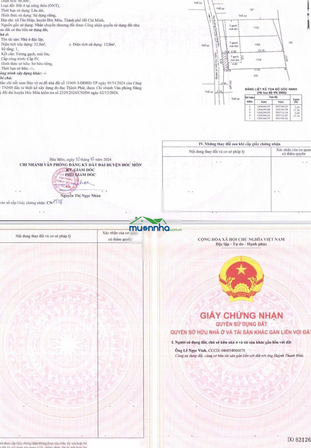 Bán đất + kiot, tân hiệp, hóc môn, sổ riêng, mặt tiền lớn, kinh doanh thuận tiện