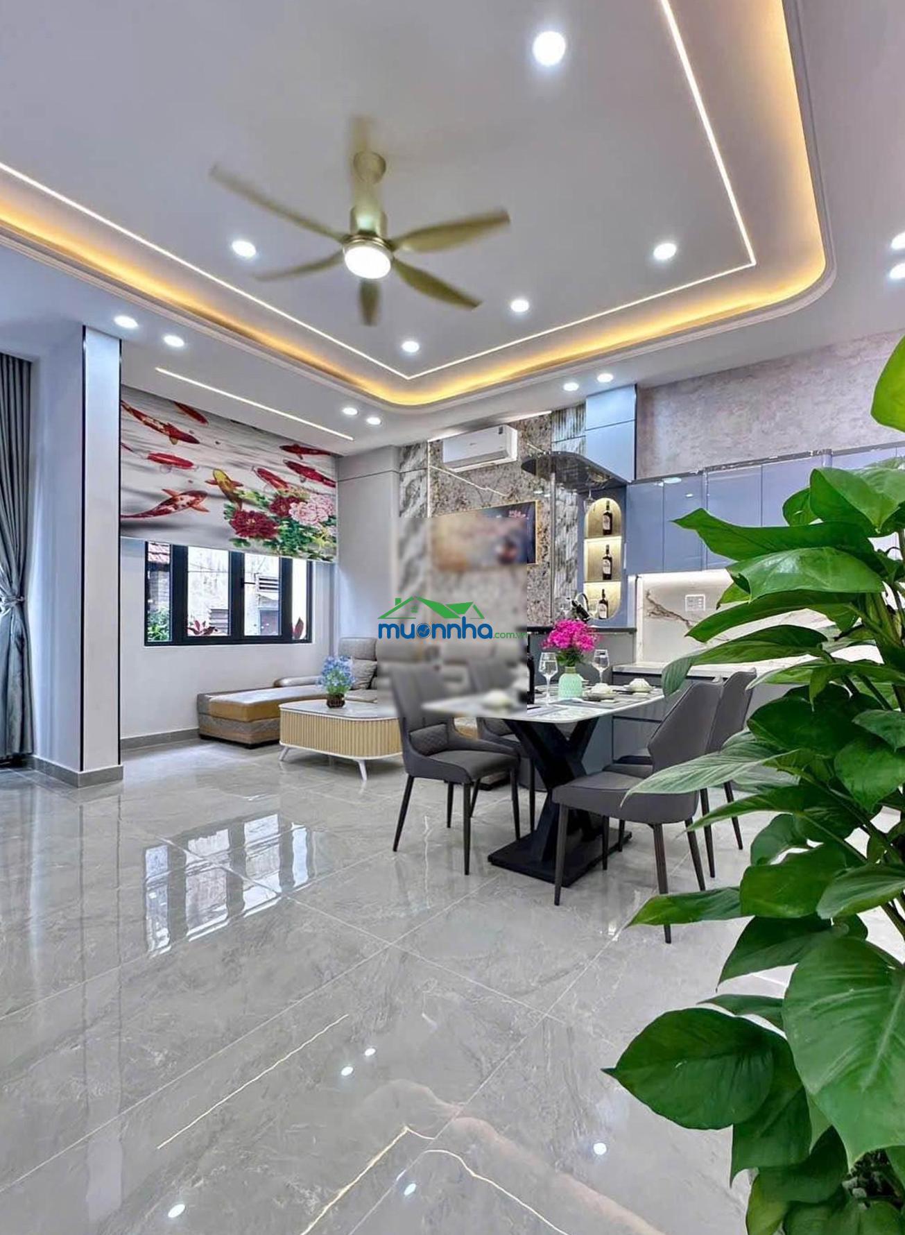 Nhà mới 100% - 66m - ngang 6m - 5 phòng ngủ - sổ vuông a4 - tặng nội thất cao cấp