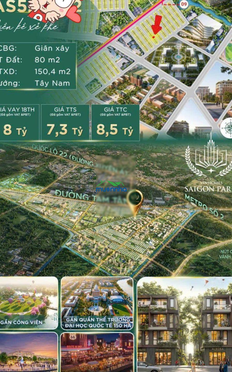 Hàng hiếm xẻ khe 8m - giáp global park, tâm điểm ivy park 8x10m, dtxd 150,4m2, đường 13m, chỉ 7.9tỷ - 3