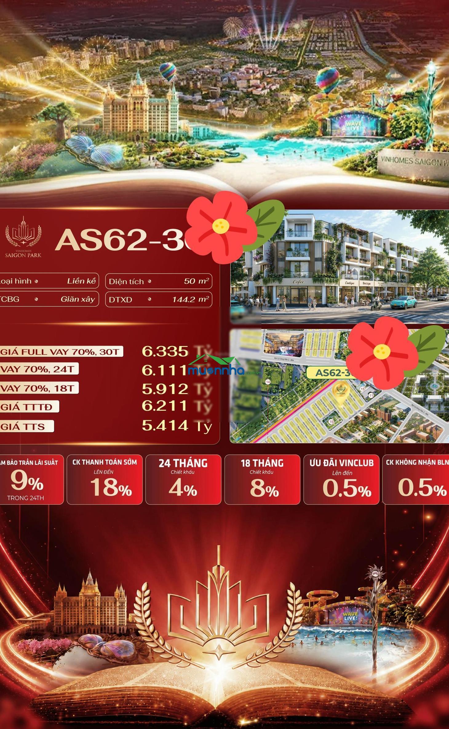 Sở hữu ngày căn liền kề tại dự án vinhomes sài gòn park