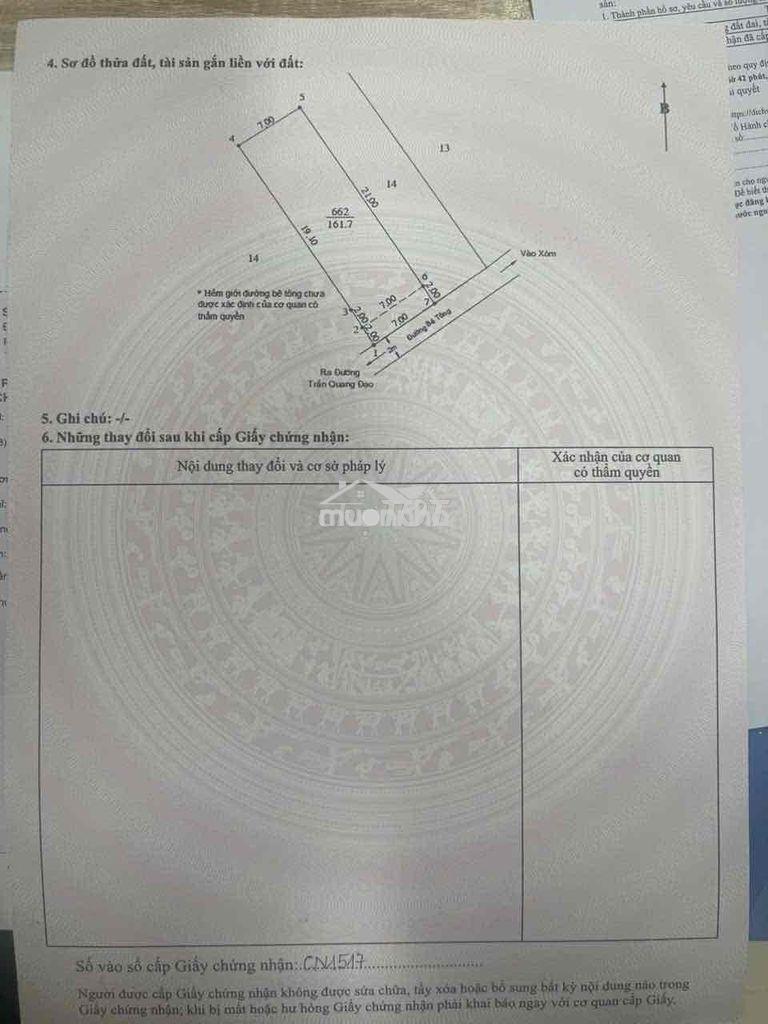 Bán lô nền thổ cư với chiều ngang khủng 7m gần đường trần quang đạo - 4