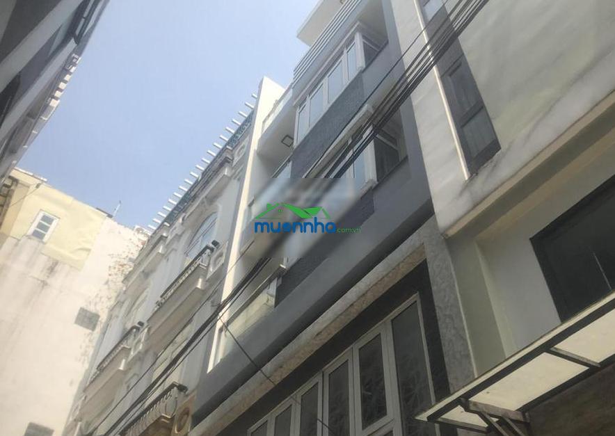 Bán nhà hxh mới cứng chu văn an trệt + lửng + 2 lầu, 4pn nội thất cao cấp