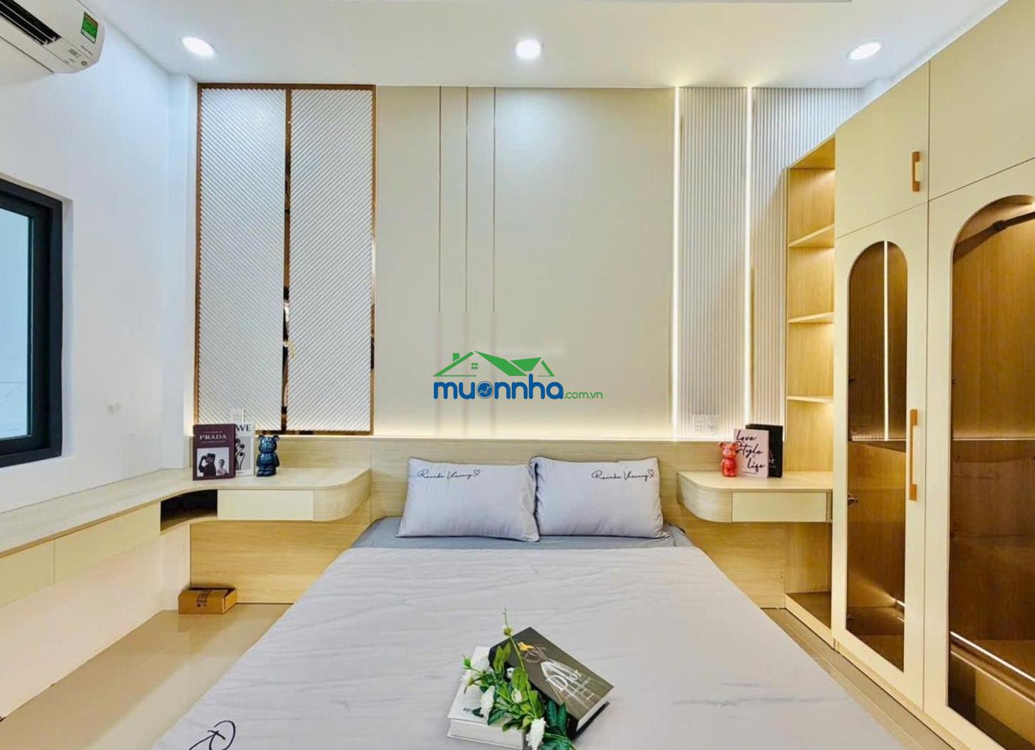 5,75 tỷ - ngang 4,4m nở hậu 5,2m - full nội thất - có phòng ngủ tầng trệt - 4