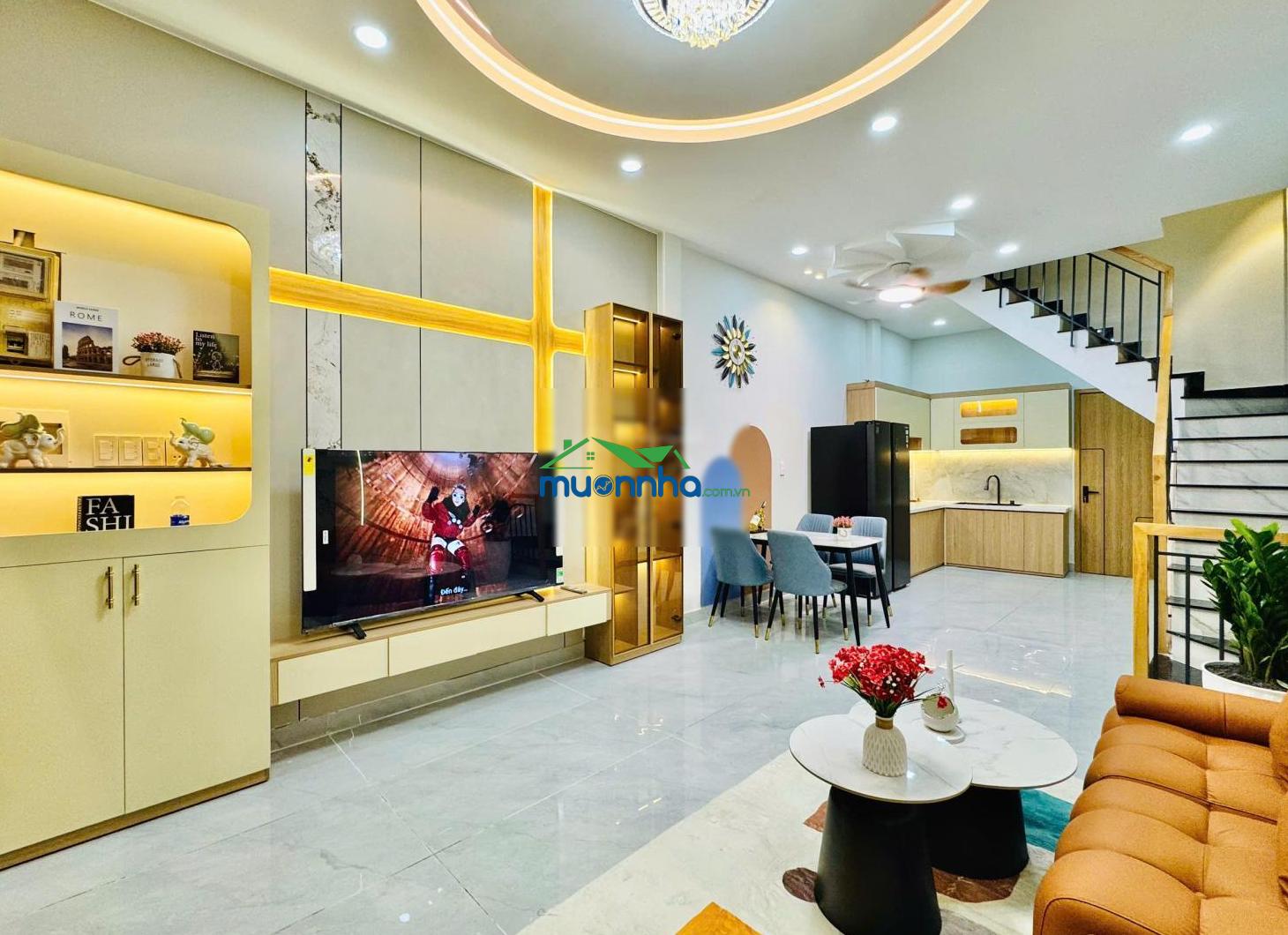Hàng hiếm - cần bán nhà hẻm xe hơi khu phan văn trị - ngô đức kế. dt: 3.8x12m. trệt, 2 lầu mới xây - 3