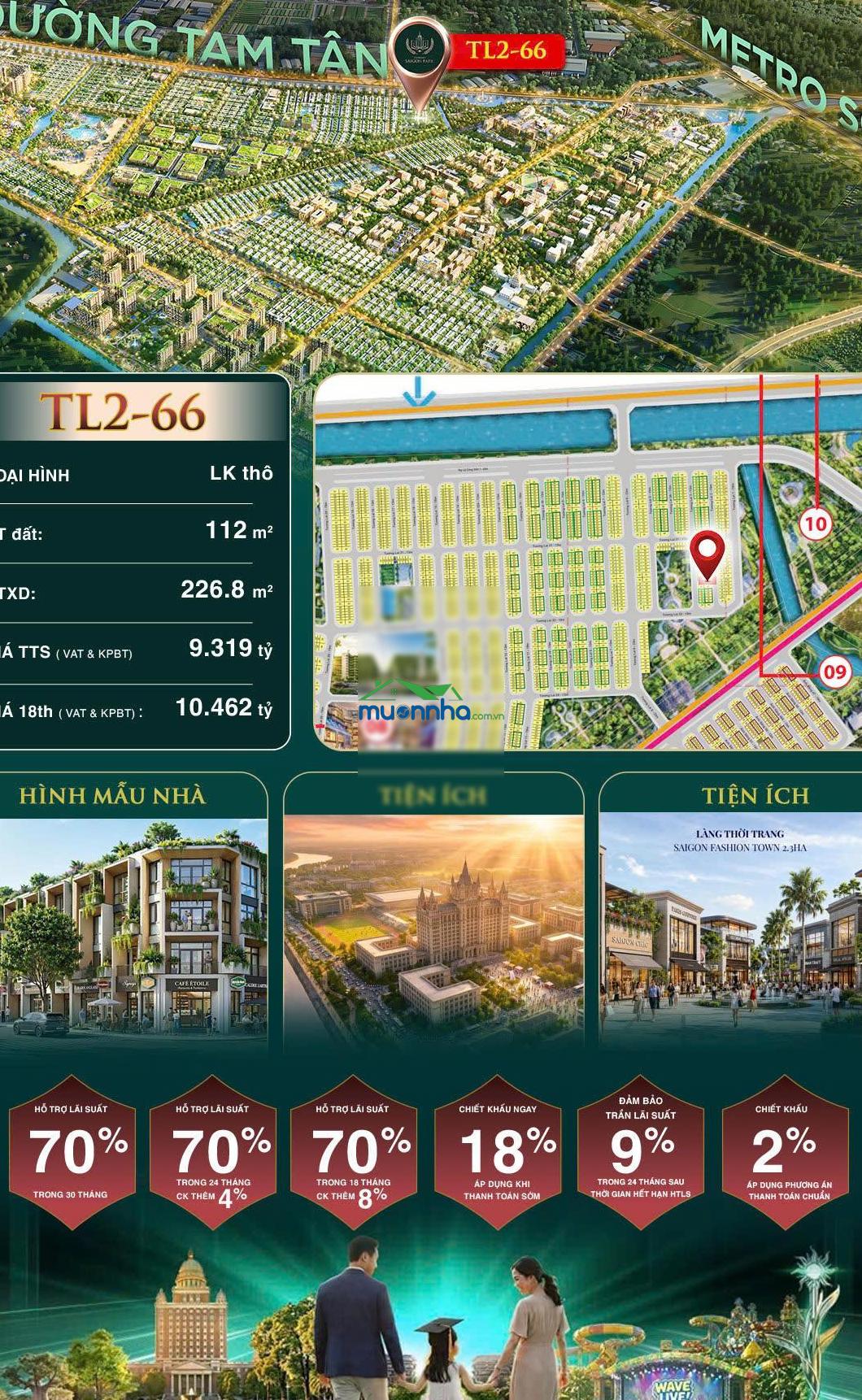 Căn sân vườn hiếm đường lớn ngay công viên, 227m2 xd, 4 tầng, ck 19%, hỗ trợ vay 70%, htls 5 năm