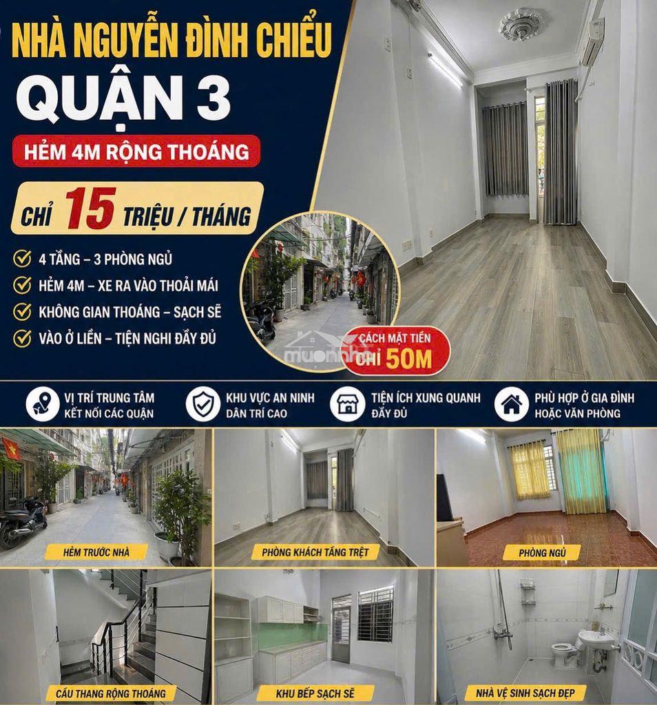 Cho thuê nguyên căn quận 3 - hẻm/mặt tiền - nhà chính chủ giá cực tốt - 3