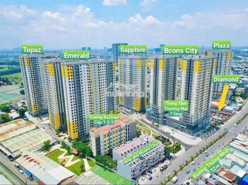 Cho thuê căn hộ bcons city, dt: 54m2 2pn,2wc giá 5,5tr/tháng