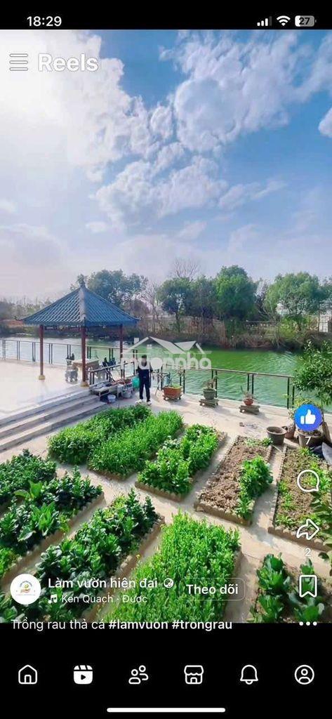 Đất mặt tiền sông đương đi ngan đất