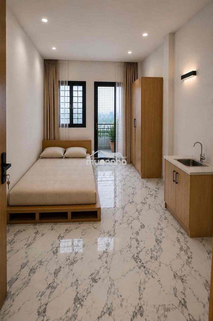 Studio 28m² mặt tiền ban công siêu lớn