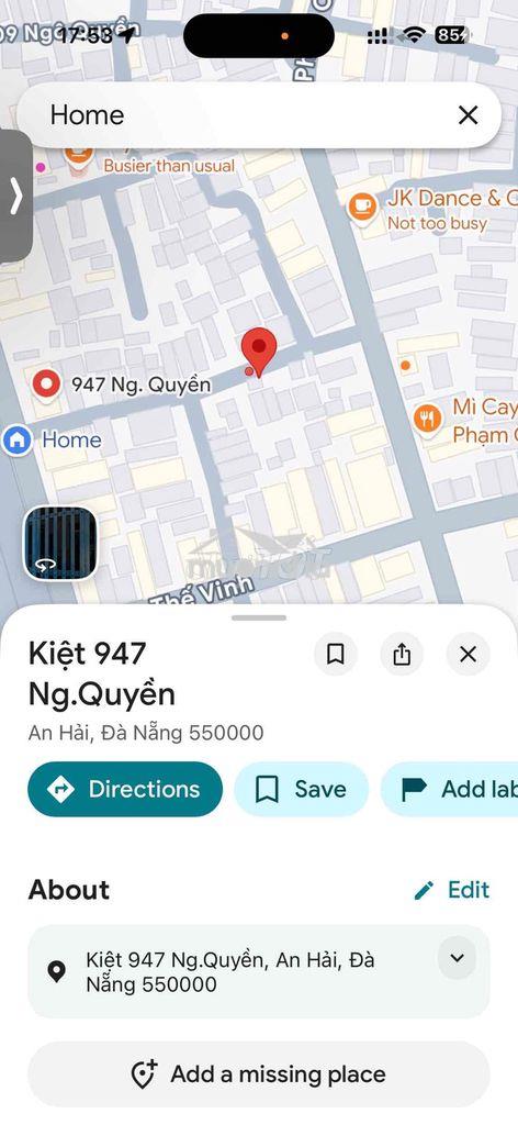 Bán nhà 2 kiệt phạm cự lượng, ngô quyền