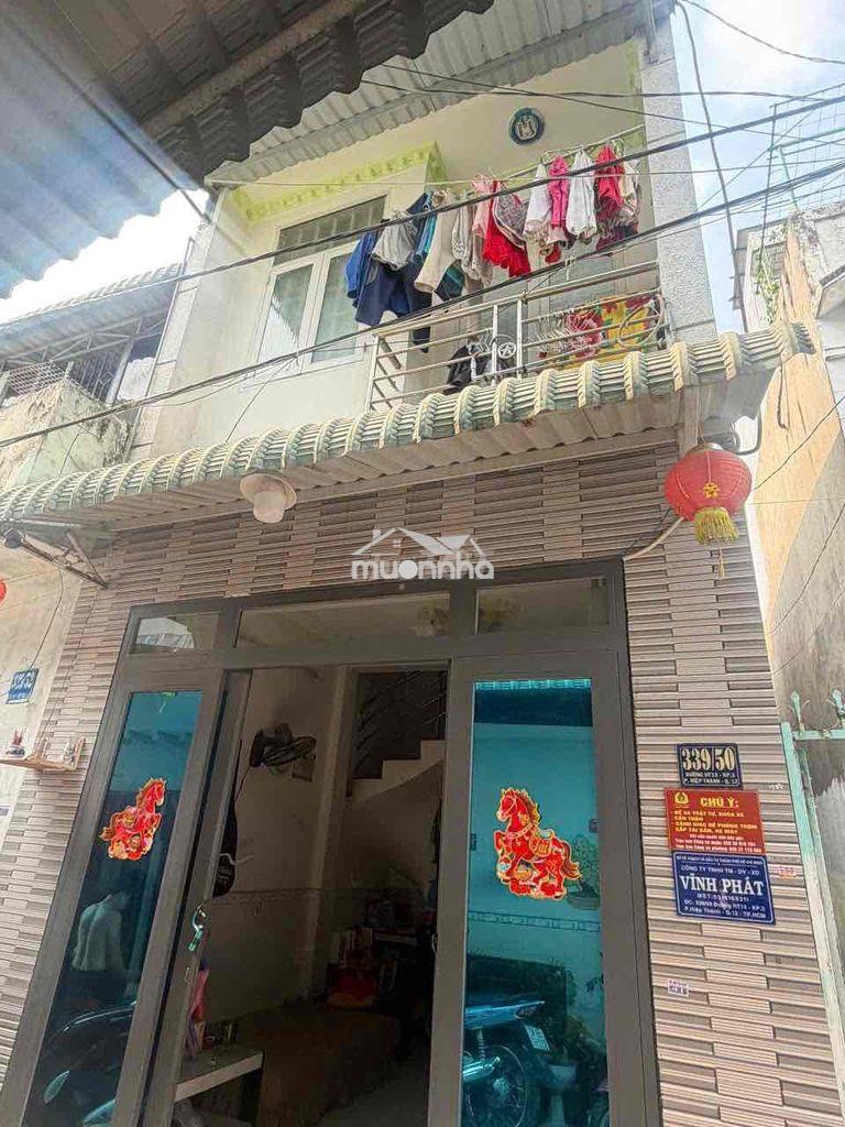 Nhà 90m2_đúc 1lầu,2p ngủ-ngay ht13,gần chợ ht,hẻm 4’