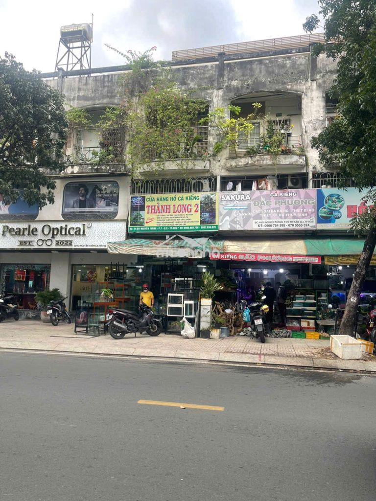 BÁN CĂN TRỆT MẶT TIỀN CHUG CƯ 44 NGUYỄN THÔNG, P VÕ THỊ SÁU, Q3 DT 99M