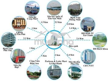 Cho thuê căn hộ cc idico tân phú, 2pn full nội thất