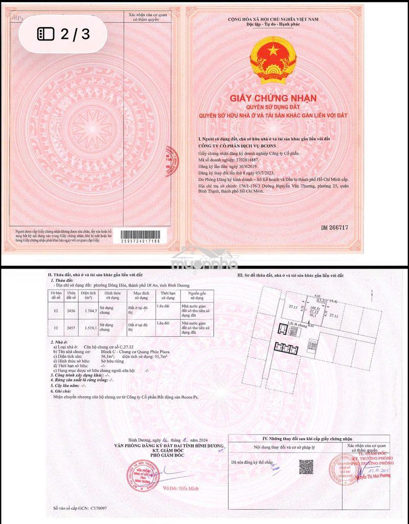 *** Căn bcons plaza giá gốc mua trực tiếp ký với chủ đầu tư bcons