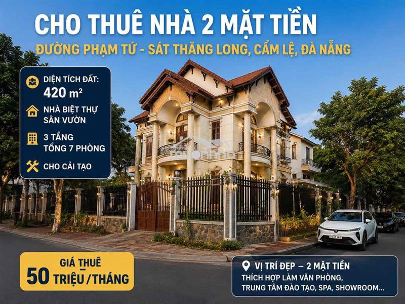 Biệt thự 2 mặt tiền phạm tứ gần thăng long