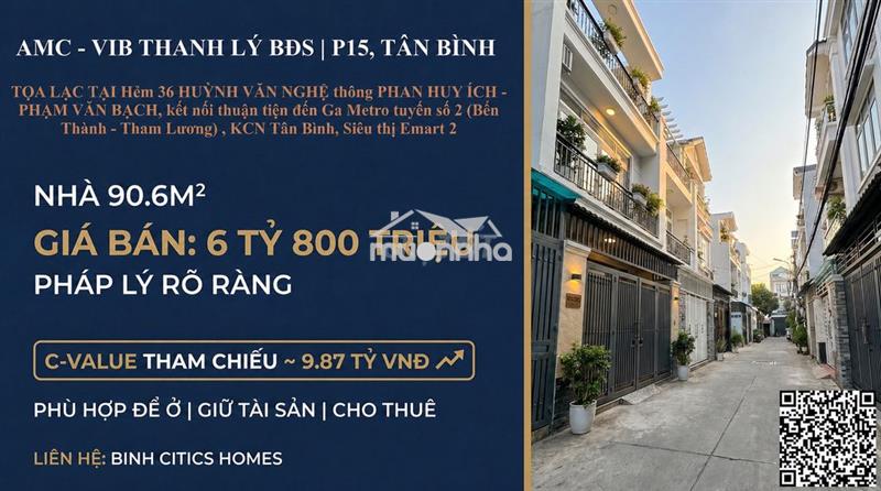 Vib thanh lý nhà p15 tân bình –  5 phòng trọ cho thuê – giá chỉ 6,8 tỷ