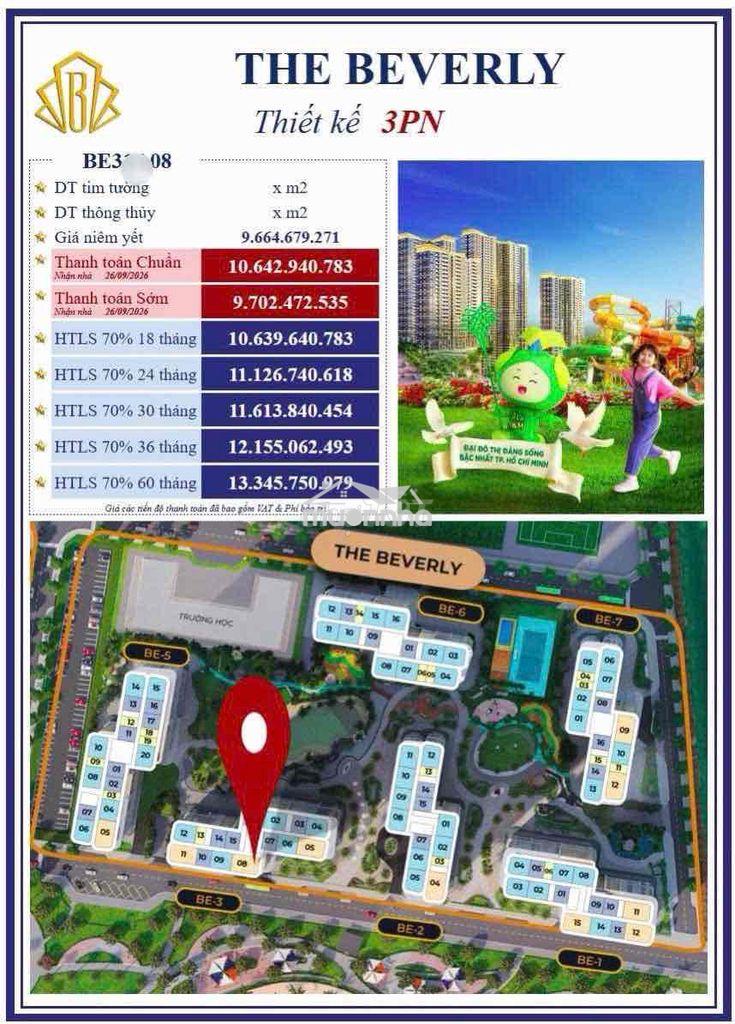 Hàng cdt - 3pn vòng cung view trực diện cv 36ha chỉ 9,7 tỷ all in - 3