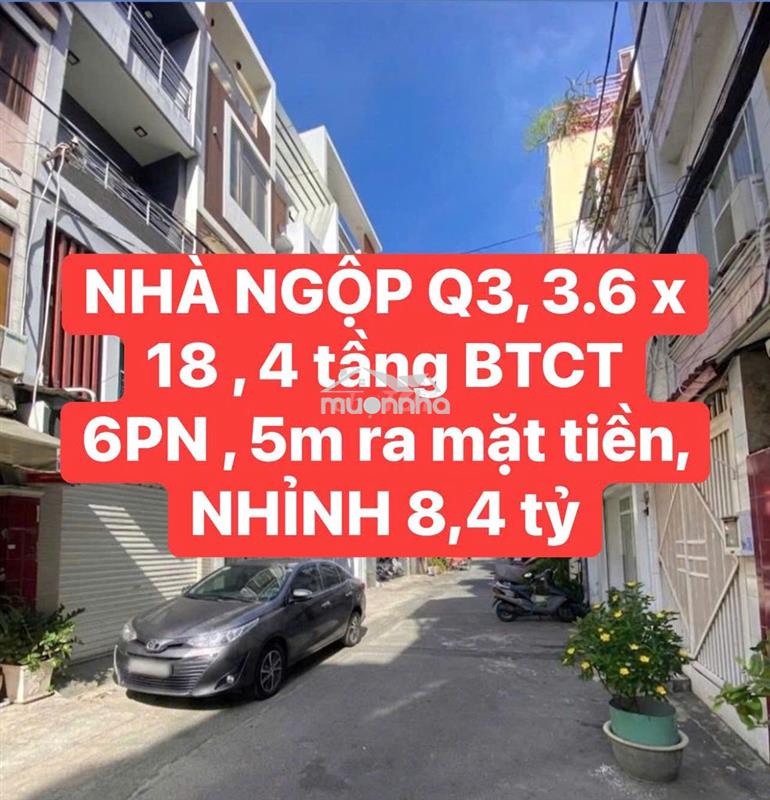 🔥Bán nhà 5m ra mặt tiền trần quang diệu, 3.6x18 nhỉnh 8 tỷ, 4tầng-6pn💎