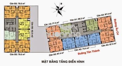 Cho thuê căn hộ âu cơ tower, quận tân phú, nt đầy đủ. giá: 12.5tr