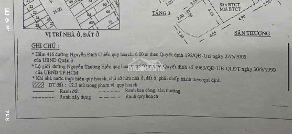 Giảm giá nhà 61m² hxh tt q3 – quy hoạch lộ giới 1m ra mặt tiền nth - 4