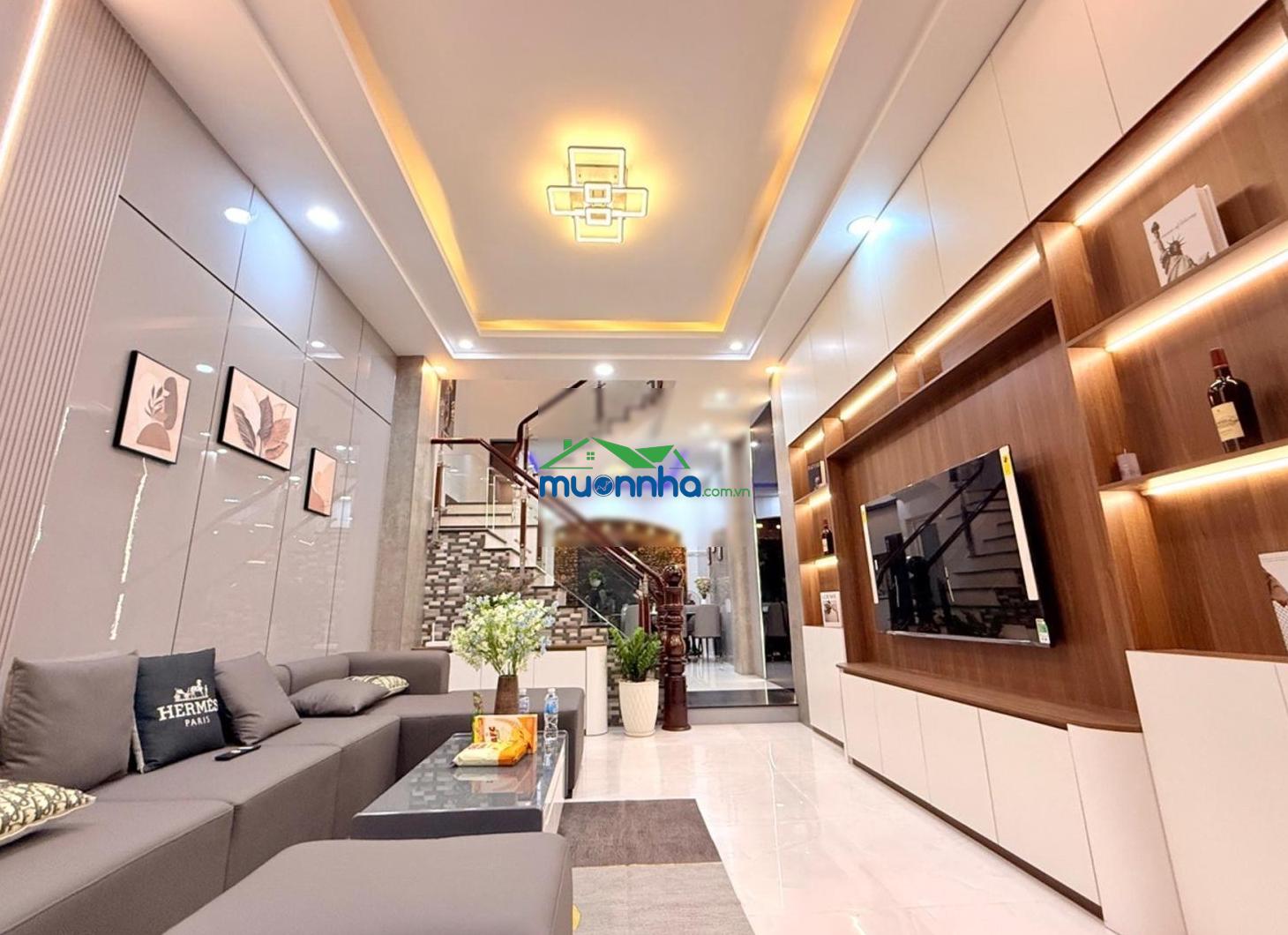Bán nhà 4 tầng mới đẹp hẻm ô tô thông thạnh xuân quận 12, 60m2, full nội thất, giá chỉ 5,6 tỷ