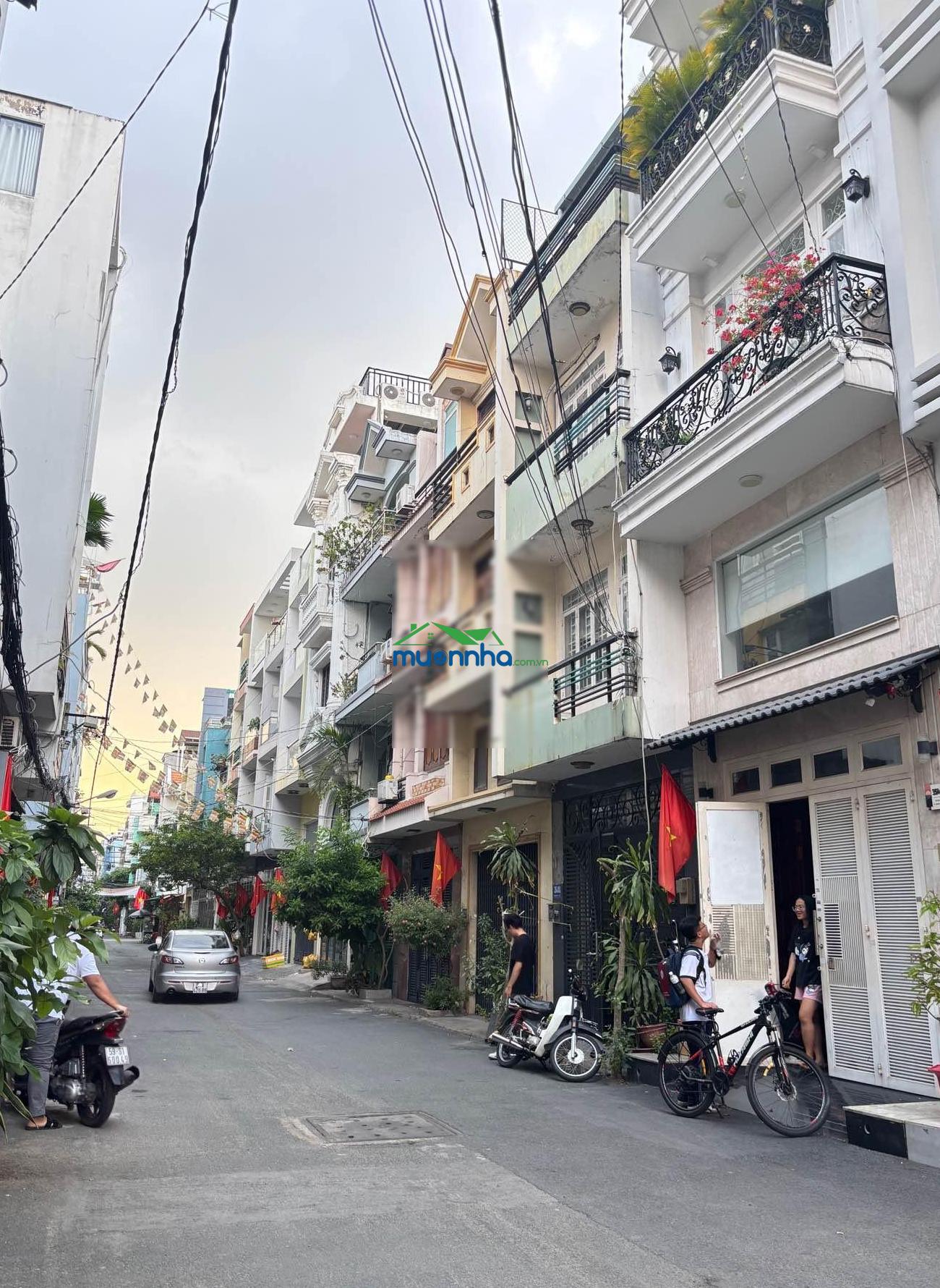 Bán nhà 354/ phan văn trị - hẻm nhựa có lề - 90m² ngang lớn 6m - 4 tầng btct - sổ vuông a4 - 4