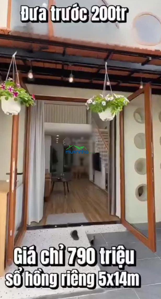 Bán gấp nhà 1 lầu 5x14m. giá 790 triệu. đường lý chiêu hoàng. gần chợ an dương vương. sổ hồng riêng - 3