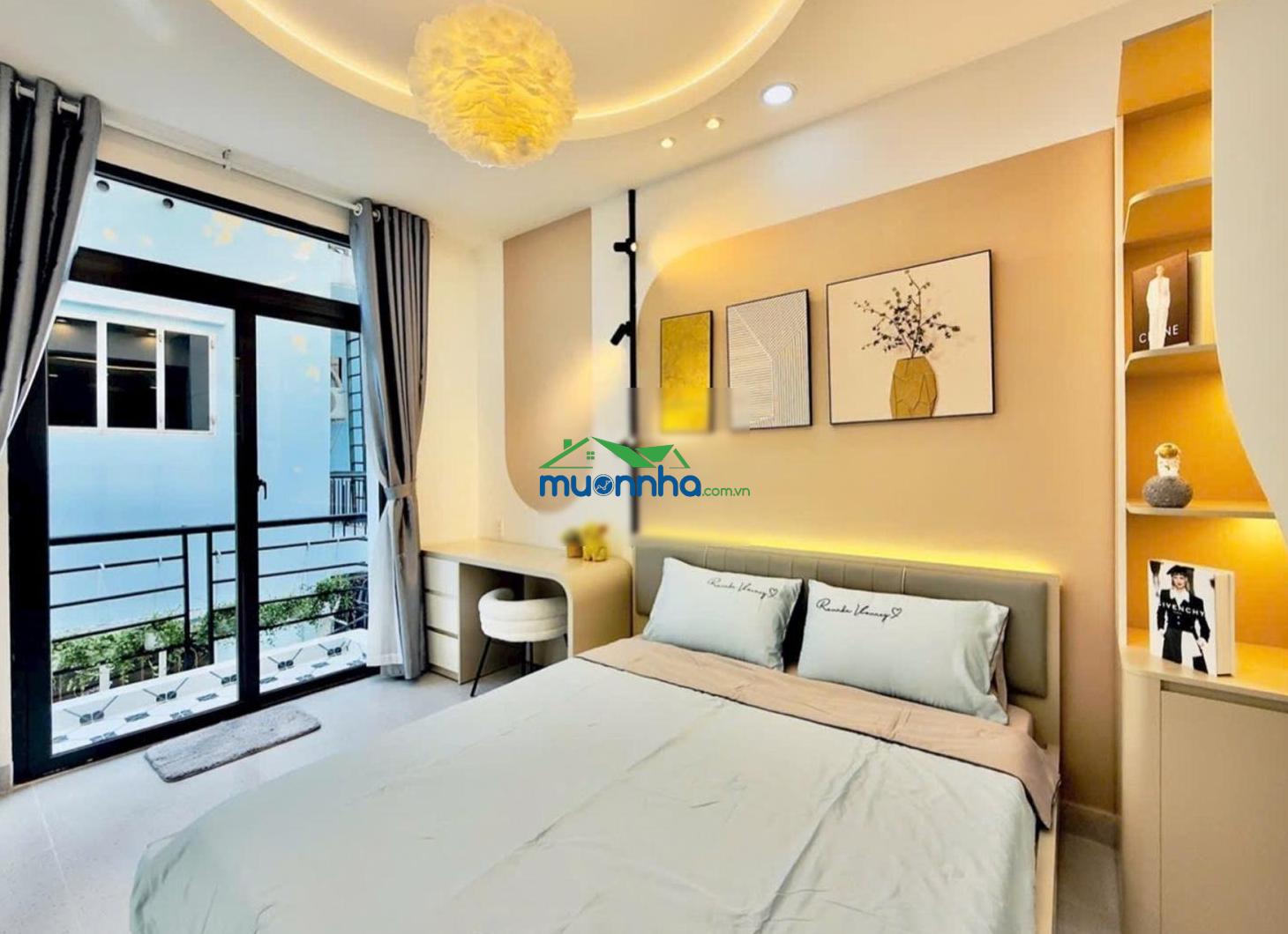 Hẻm xe hơi, nguyễn kiệm, đối diện cv gia định, siêu thị coopmart, 4 tầng có sân thượng, 3pn 4wc - 2